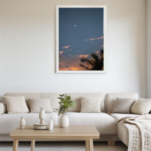 Quadro 50x70 Palmeira Branco