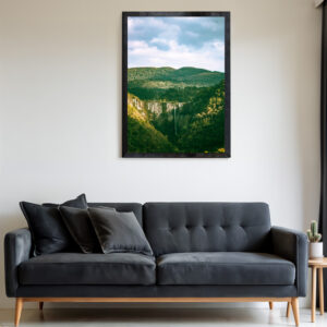 Quadro 50x70 Cachoeira Serra Catarinense Preto